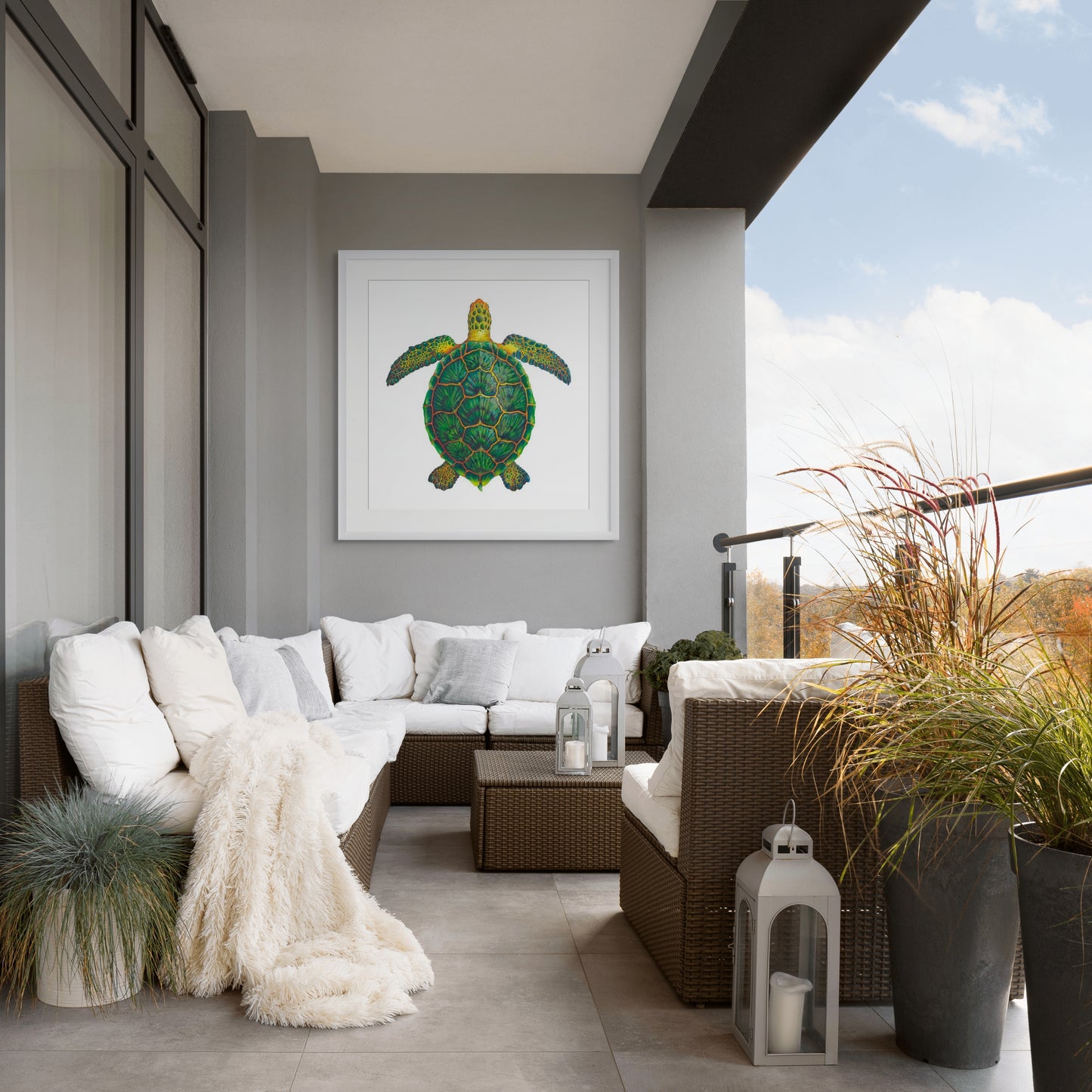 GREEN SEA TURTLE - original watercolour