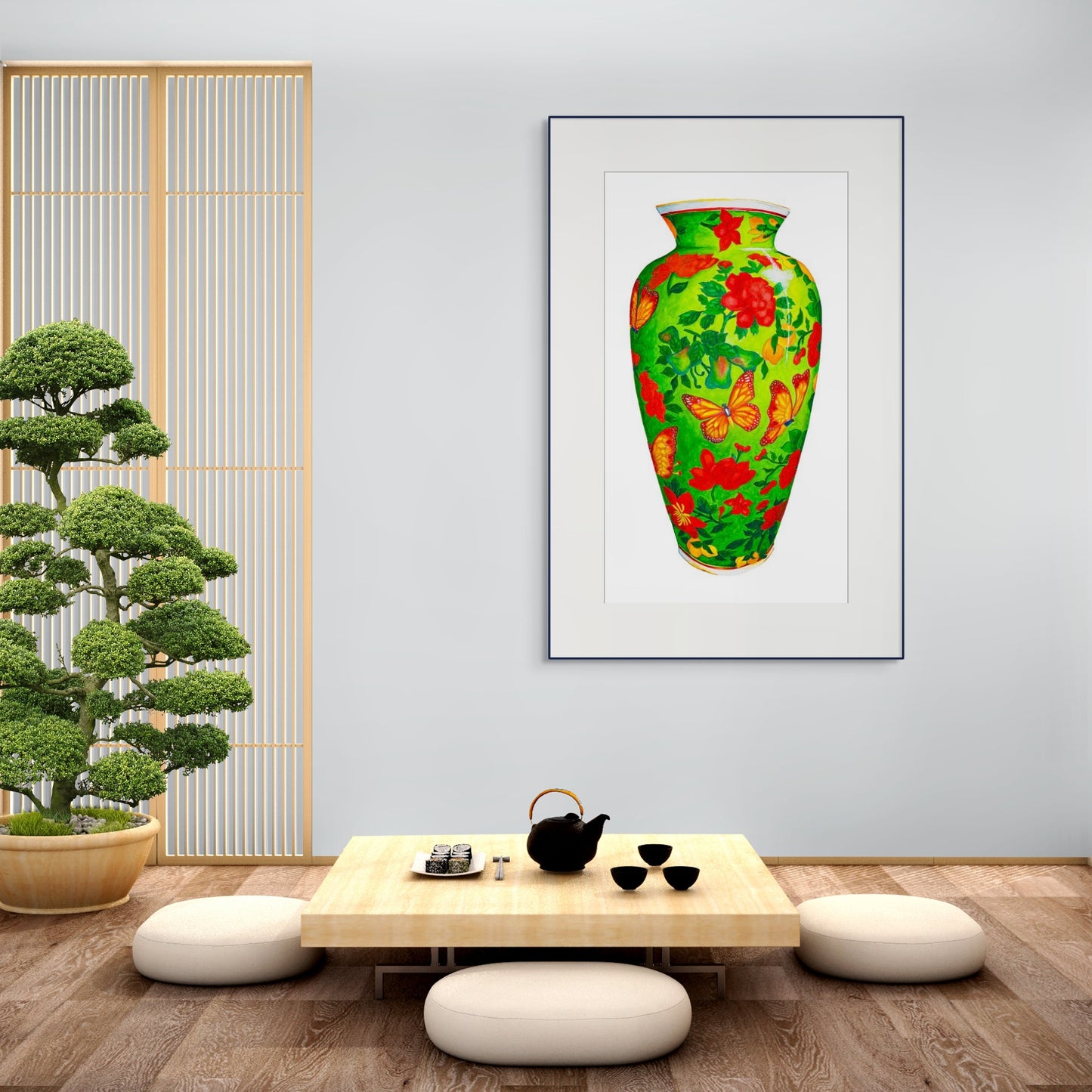 CHINESE VASE - GREEN - giclee print