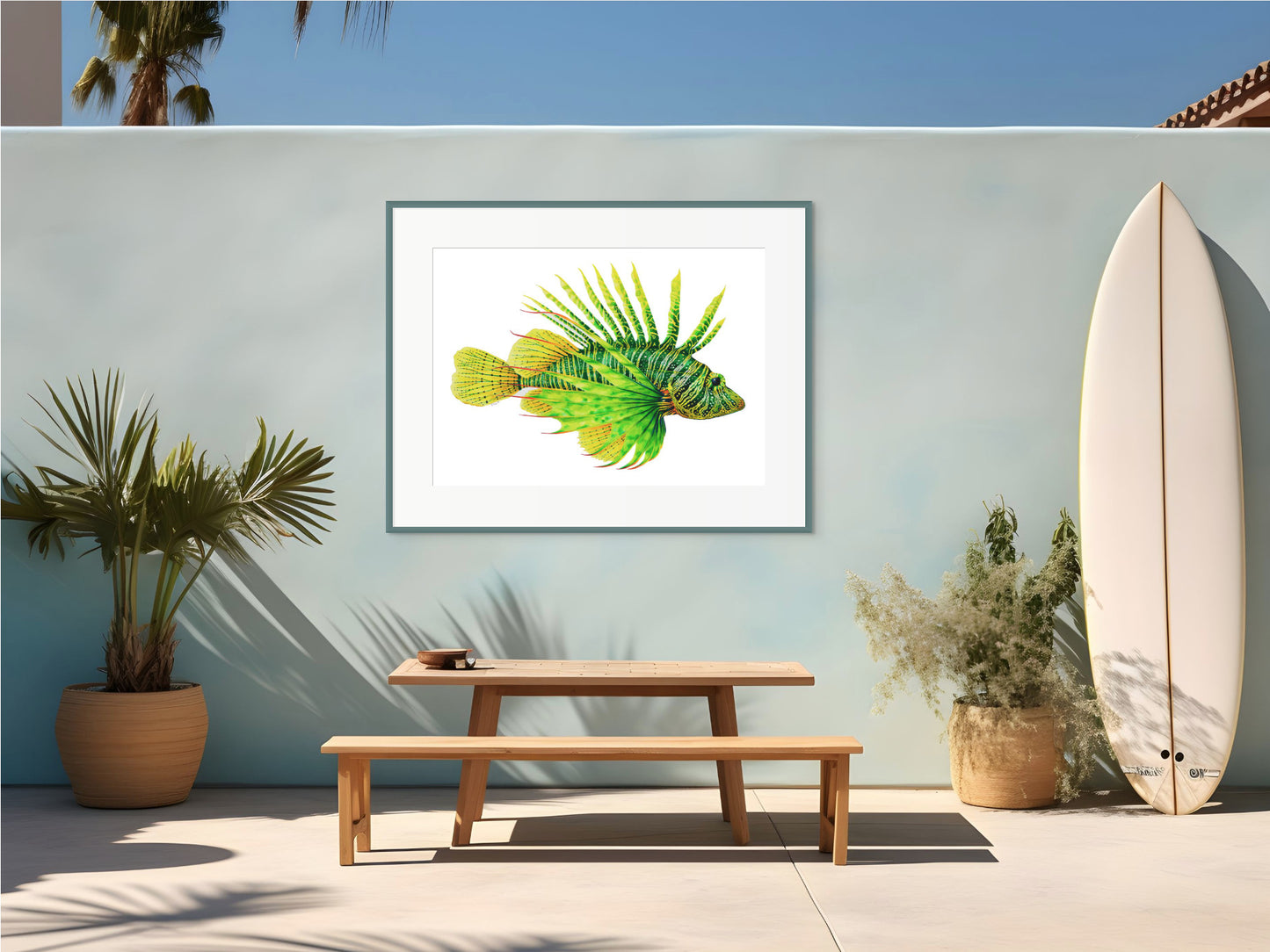 GREEN LIONFISH - giclee print