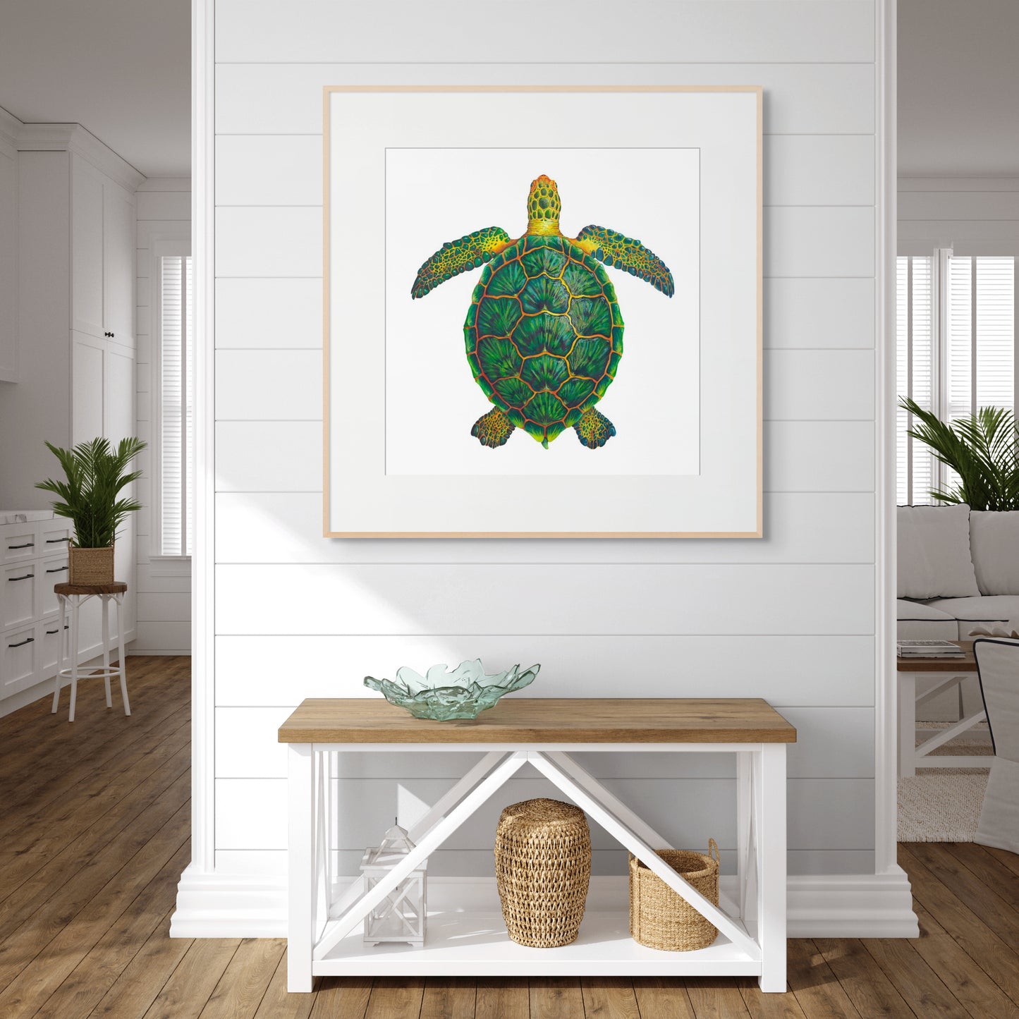 GREEN SEA TURTLE - original watercolour
