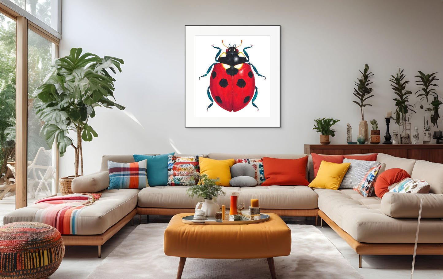 7 Spot Ladybird/Ladybug - giclee print