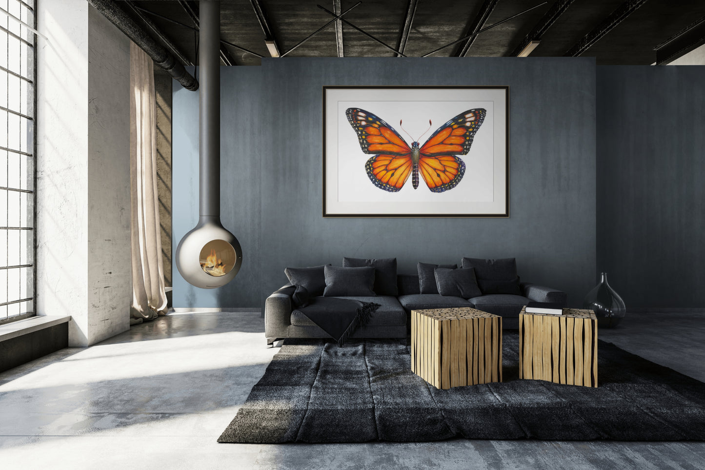 MONARCH BUTTERFLY - original watercolour