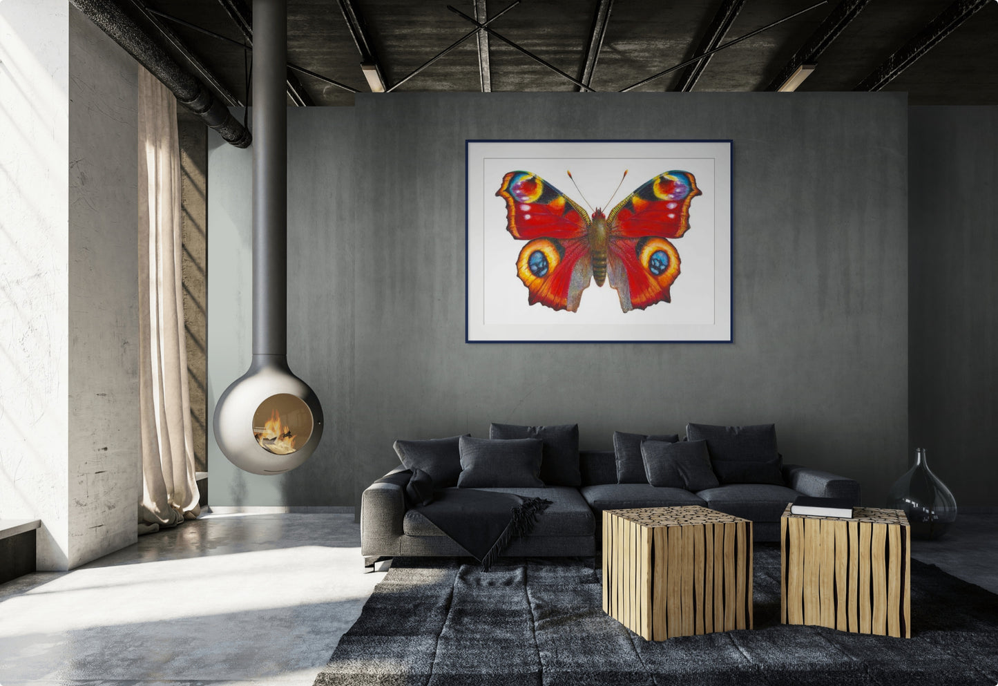 PEACOCK BUTTERFLY - original watercolour