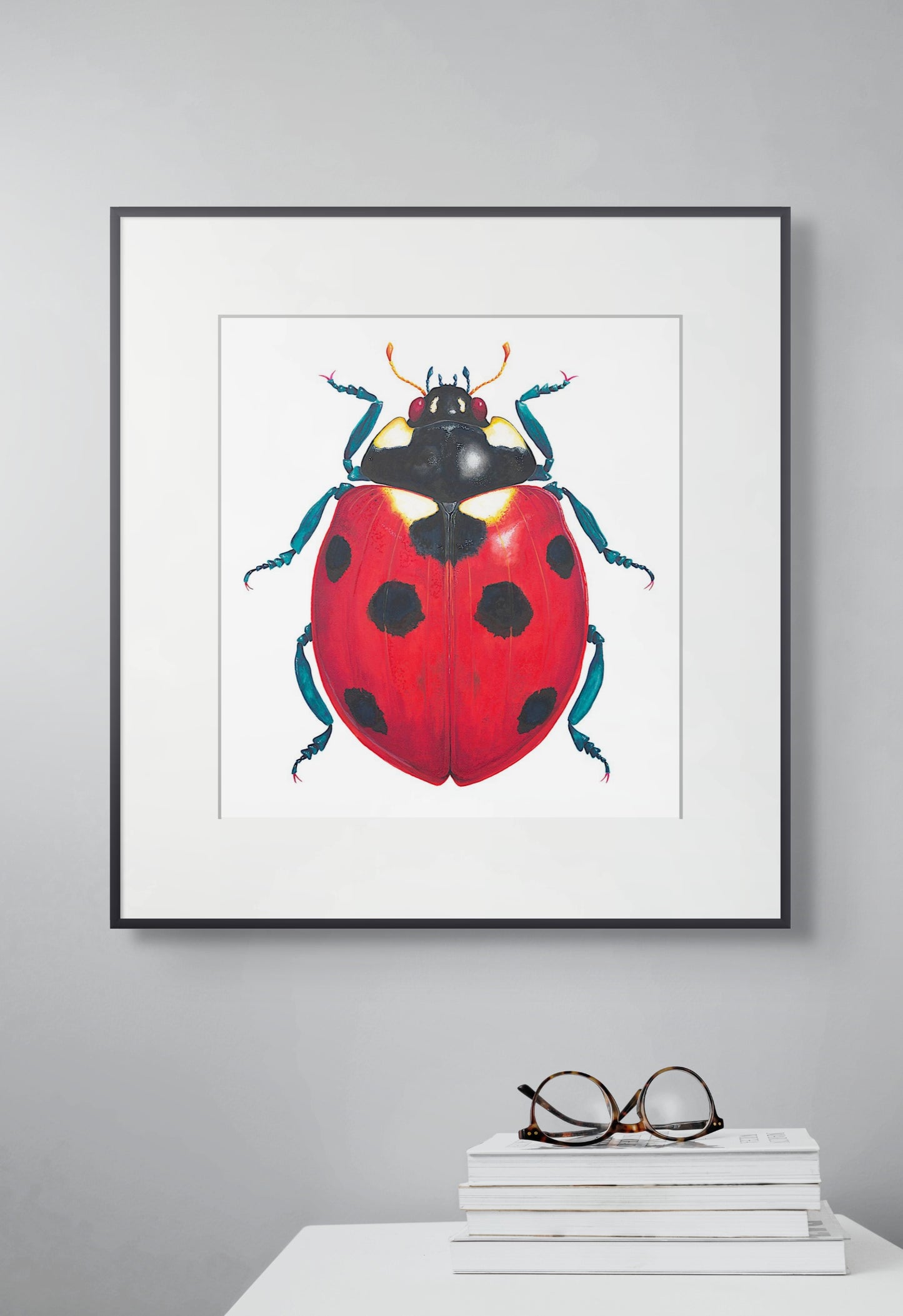 7 Spot Ladybird/Ladybug - giclee print
