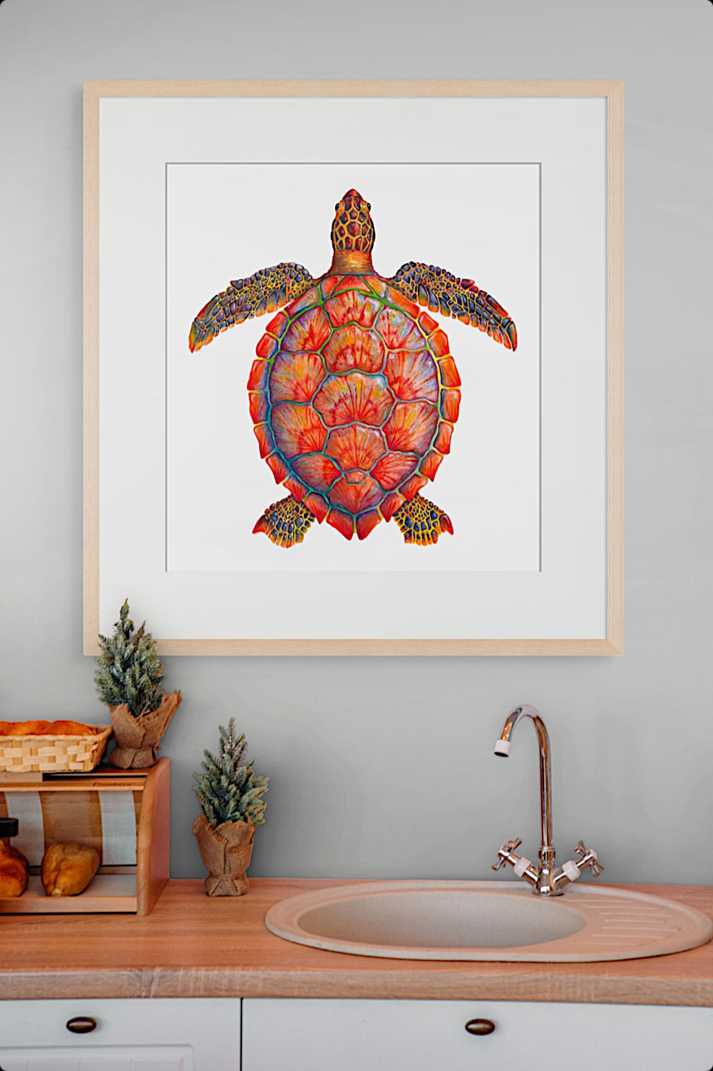 RED SEA TURTLE - original watercolour