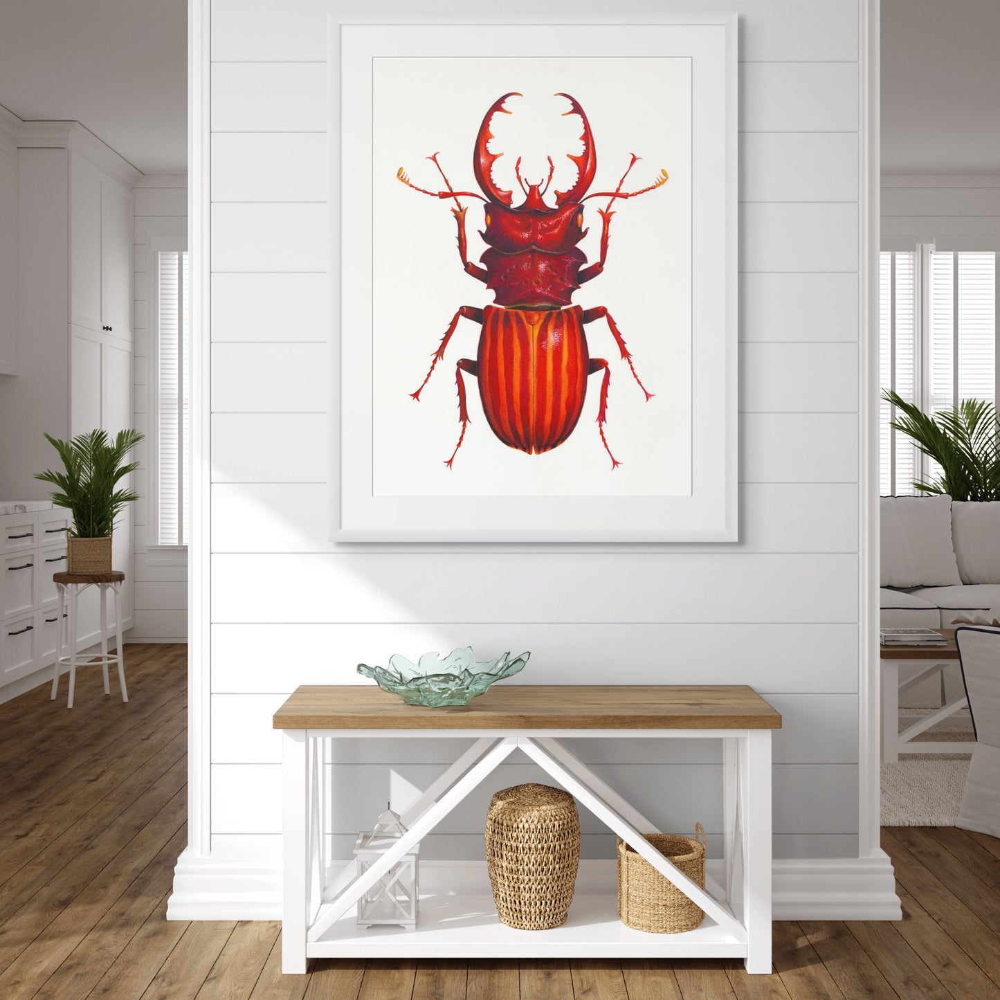 RED STAG BEETLE - giclee print