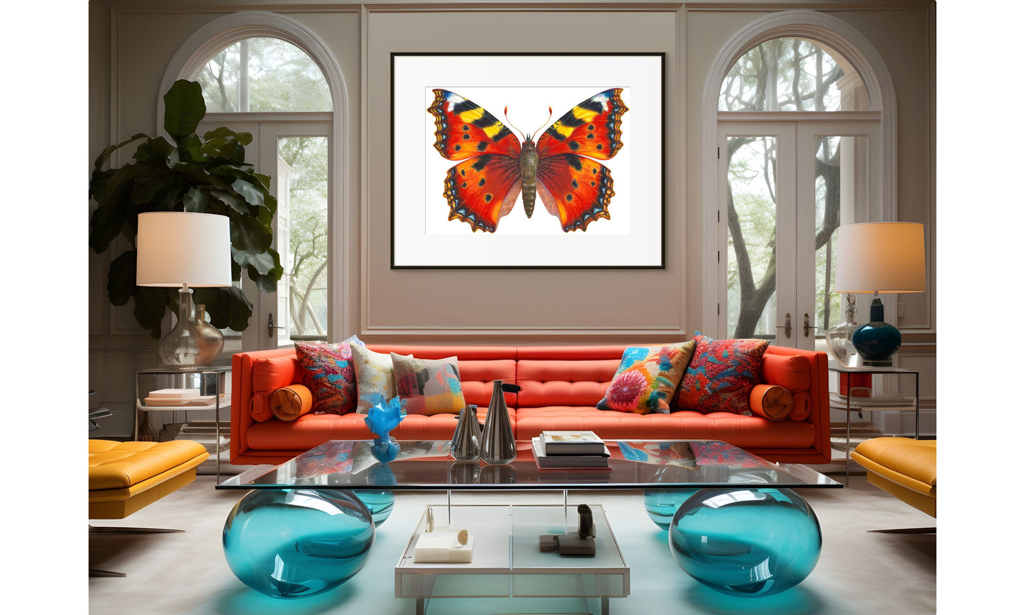 Small Tortoiseshell Butterfly - giclee print