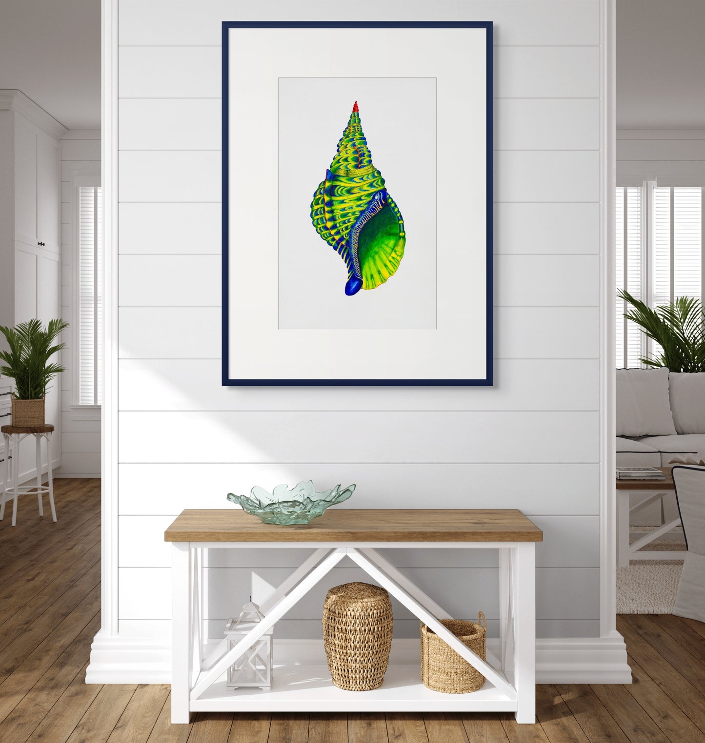 BLUE TRITON SHELL - original watercolour