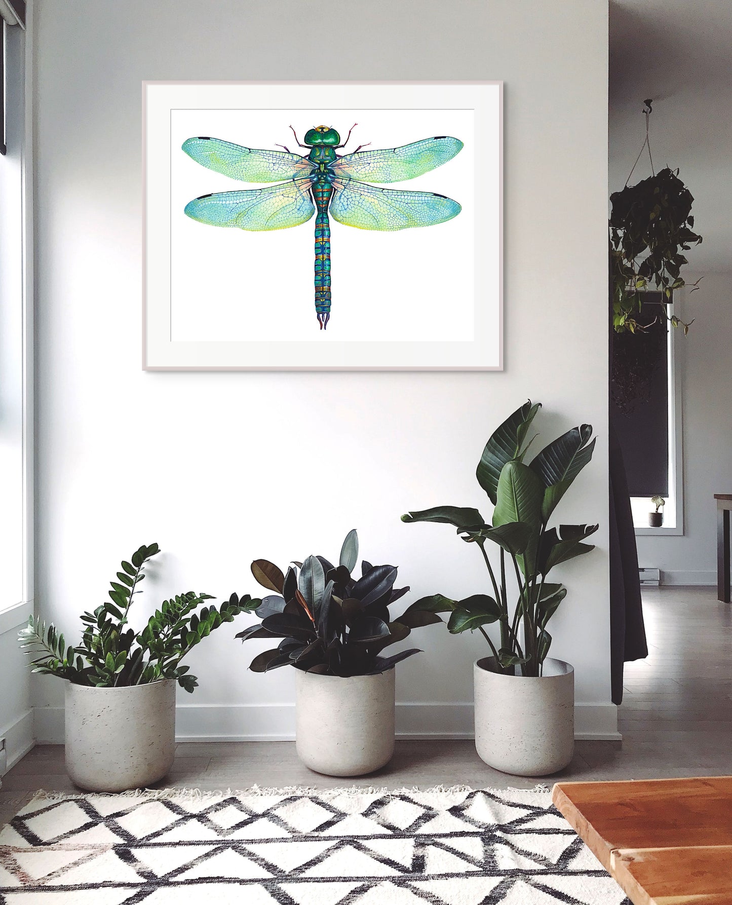 GREEN DRAGONFLY - original watercolour