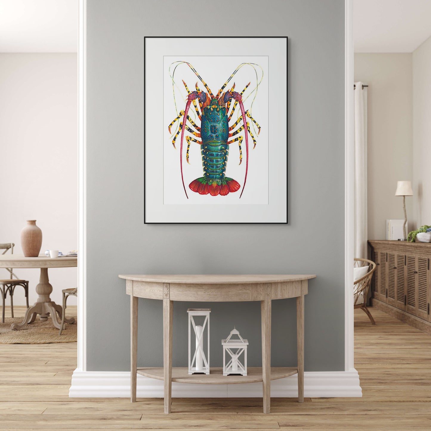 Spiny Rainbow Lobster - giclee print
