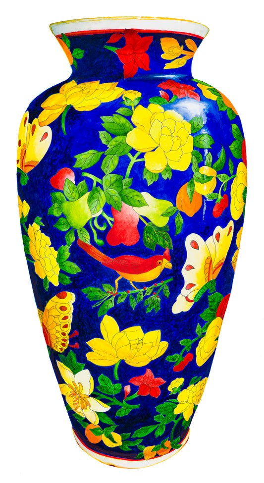 CHINESE VASE - BLUE - giclee print