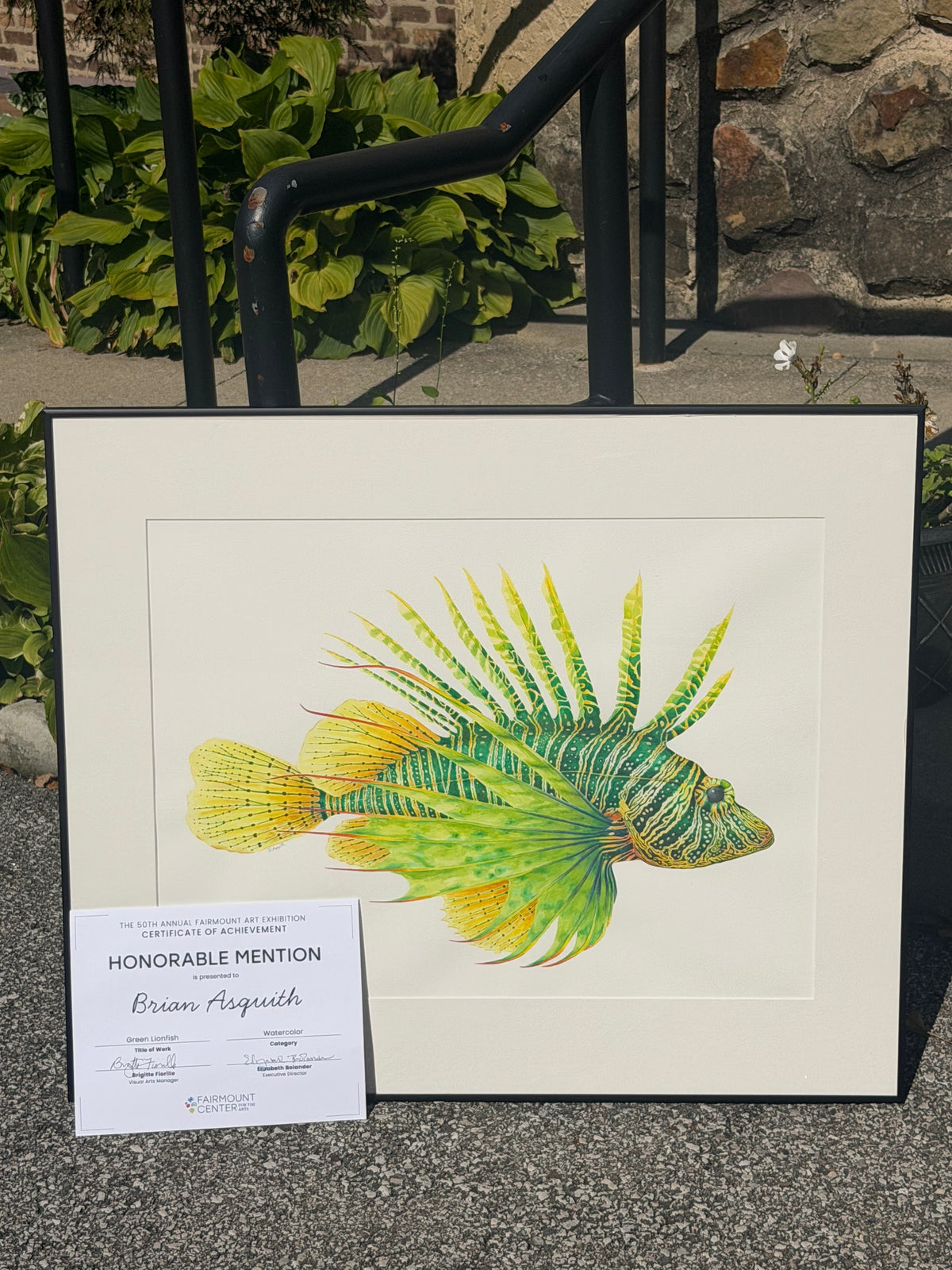 GREEN LIONFISH - original watercolour
