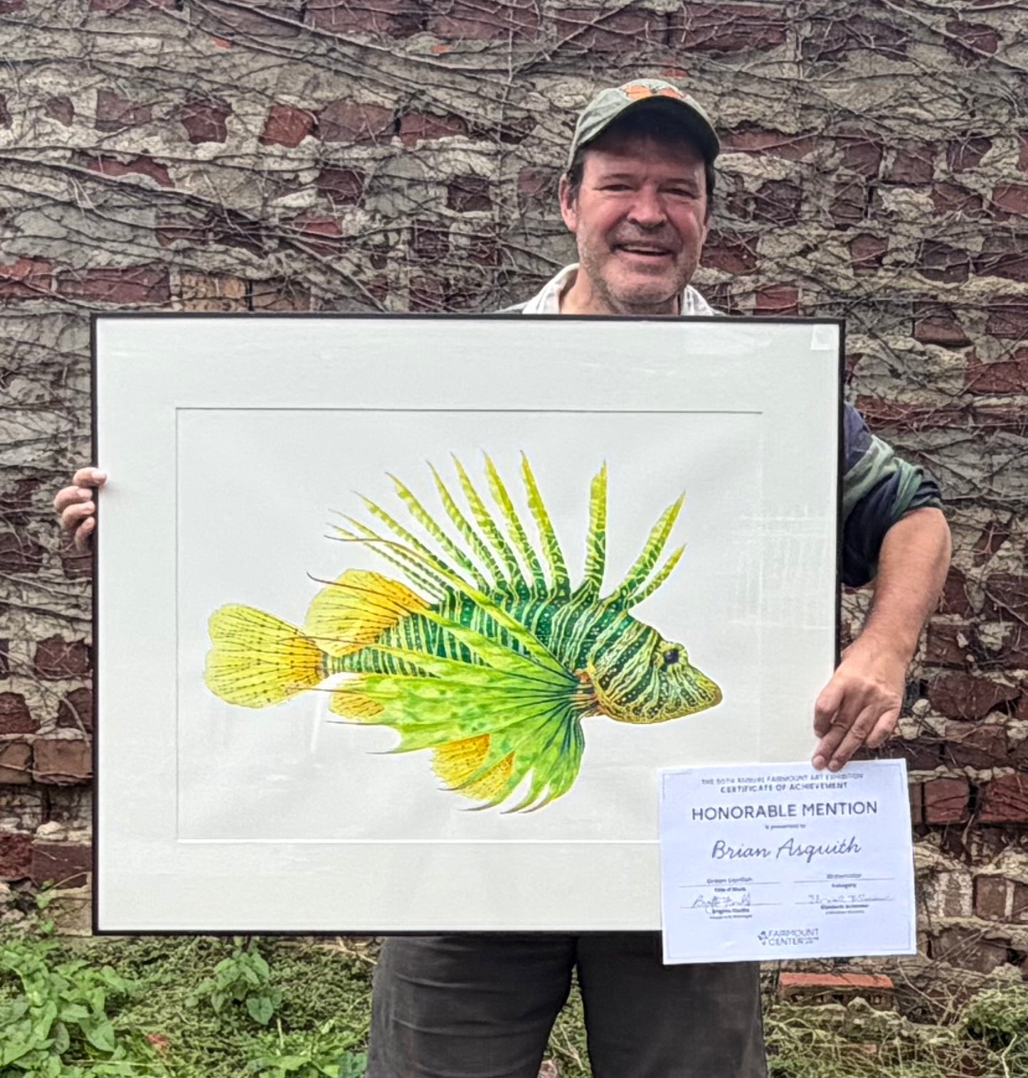 GREEN LIONFISH - original watercolour