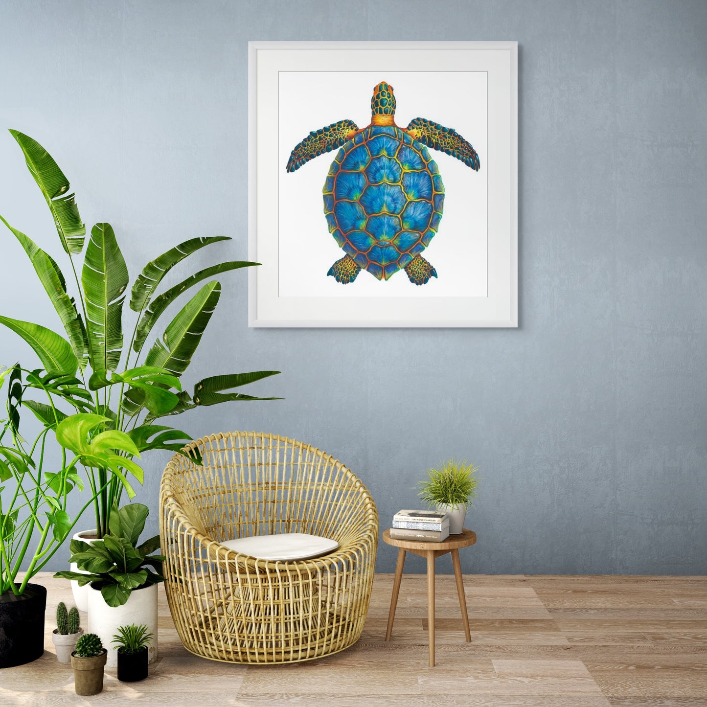 BLUE SEA TURTLE - giclee print