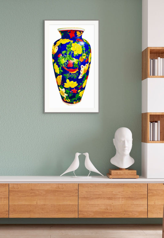 CHINESE VASE - BLUE - giclee print