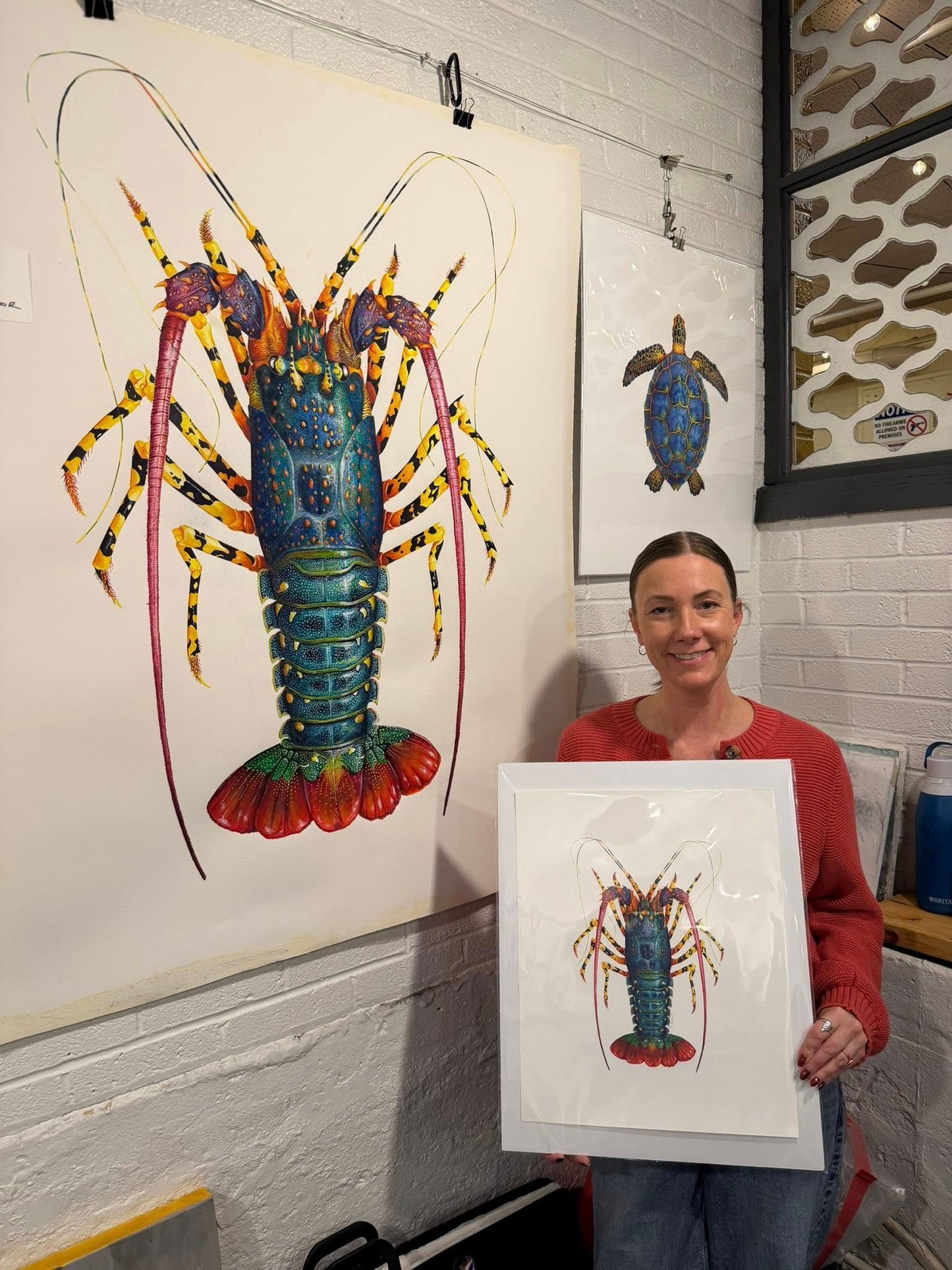 Spiny Rainbow Lobster - giclee print