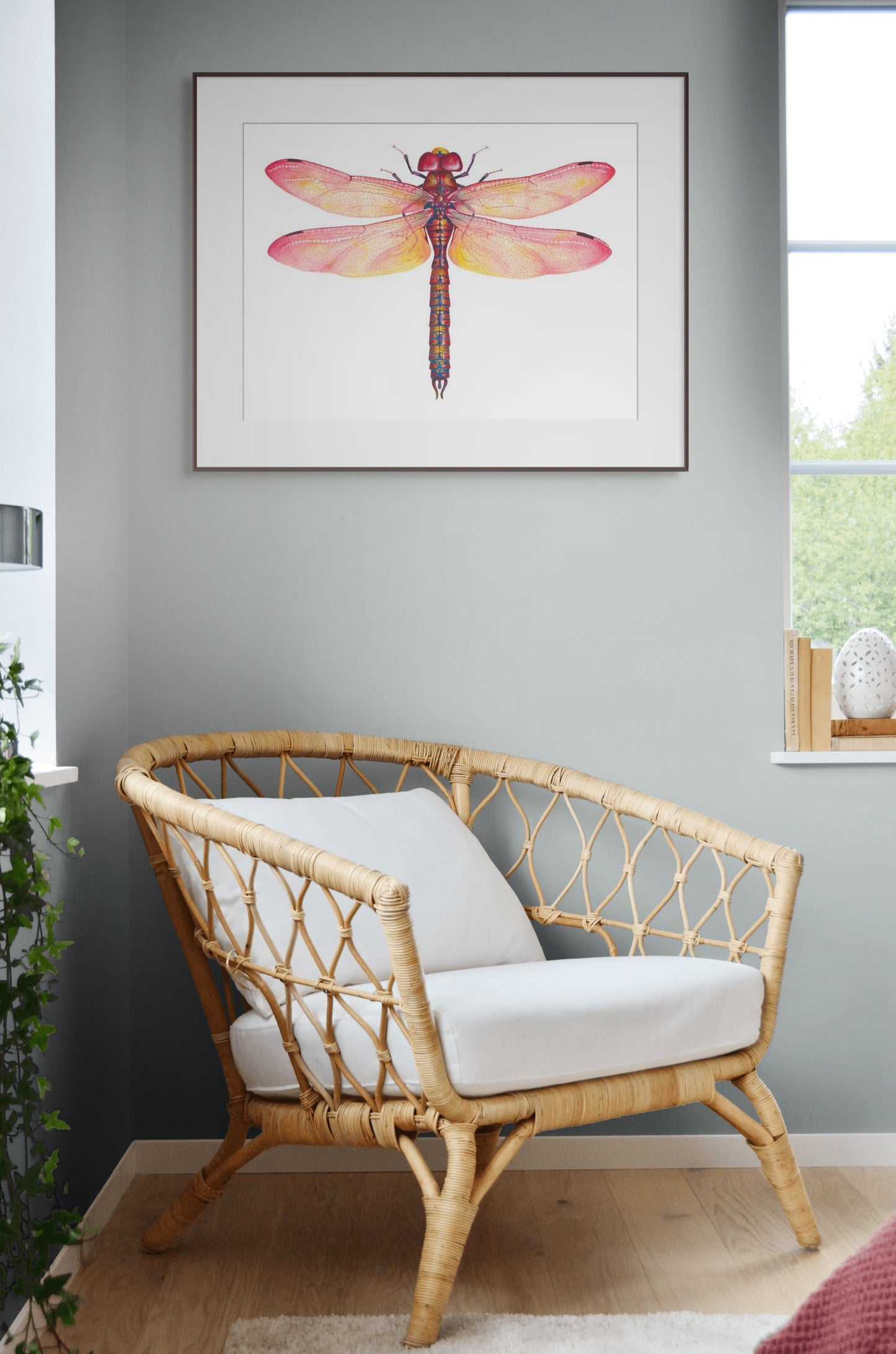 RED DRAGONFLY - original watercolour