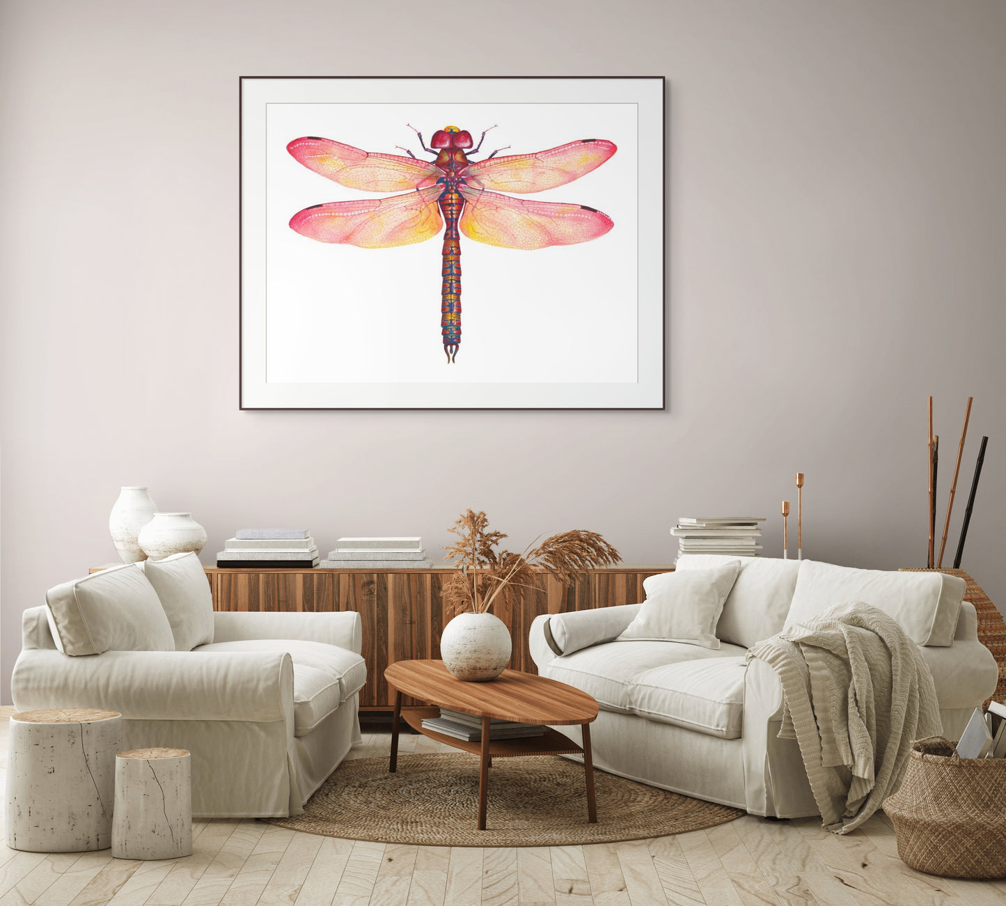 RED DRAGONFLY - original watercolour