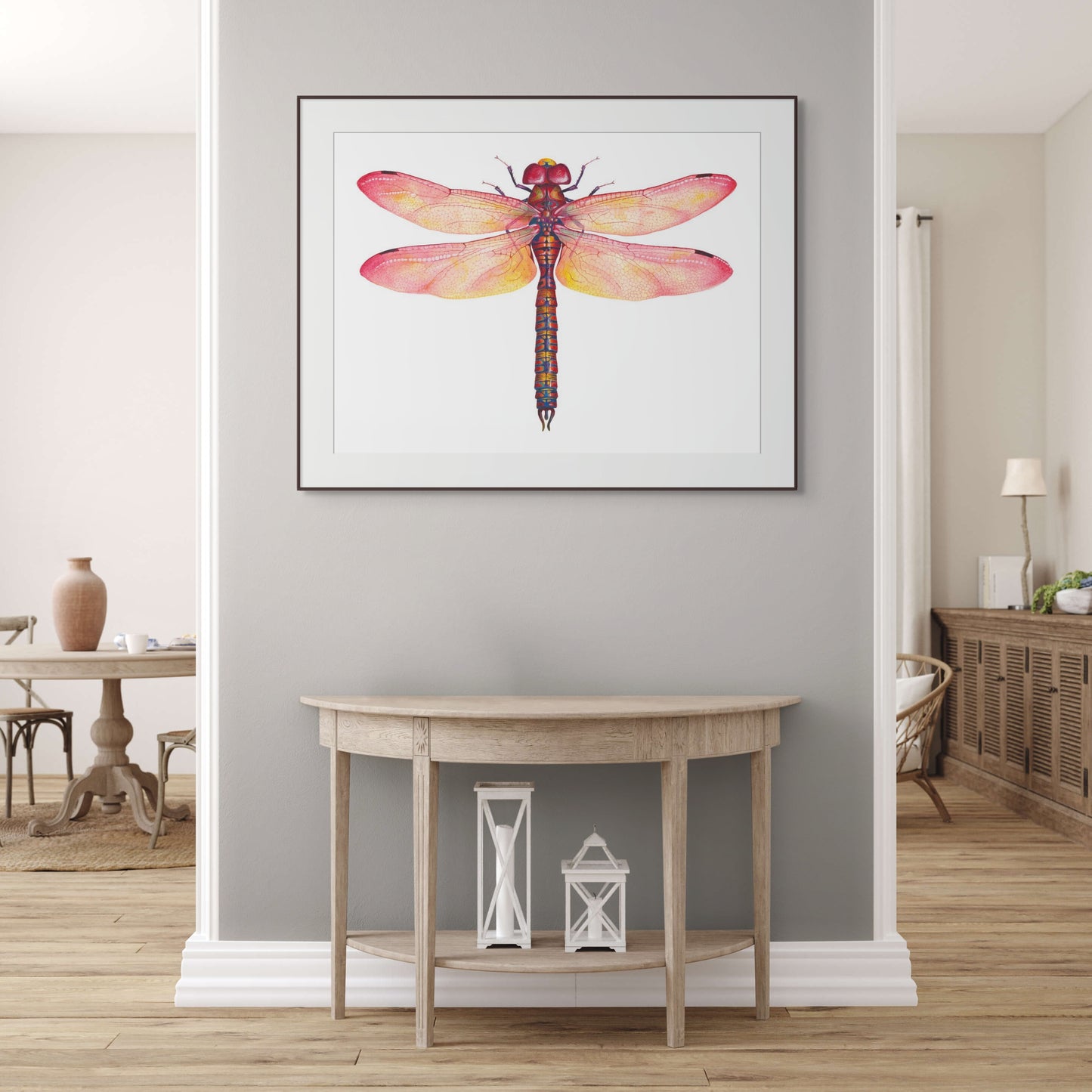 RED DRAGONFLY - original watercolour