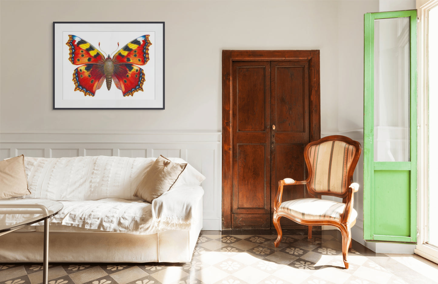 Small Tortoiseshell Butterfly vers 2 - original watercolour