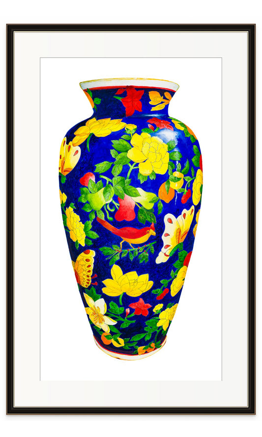 CHINESE VASE - BLUE - giclee print