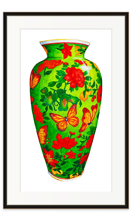 CHINESE VASE - GREEN - giclee print